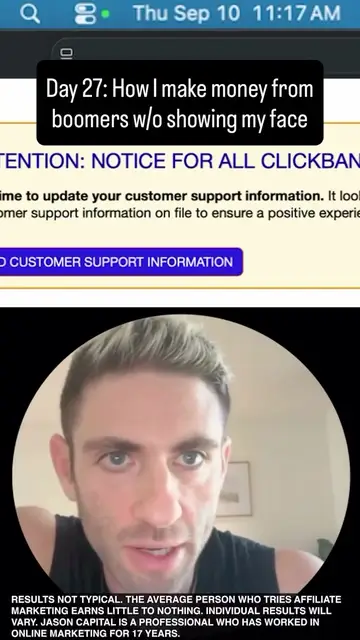 Jason logged into his ClickBank account, posted Sep 11