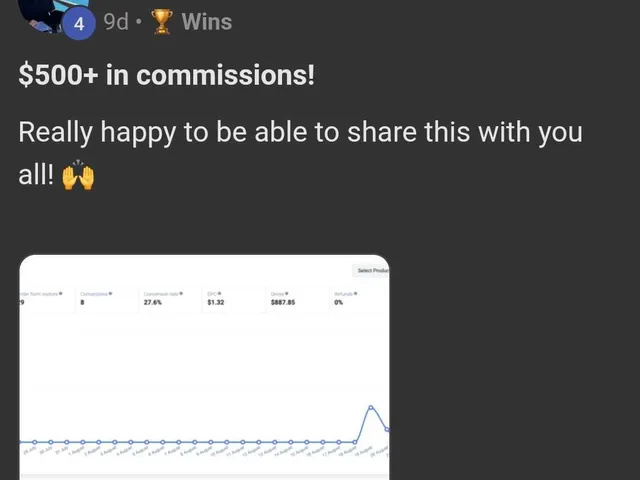 Skool post: $500+ in commissions