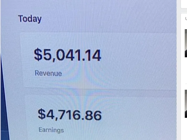 Revenue dashboard on a laptop