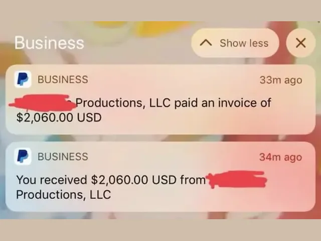 PayPal payment notifications