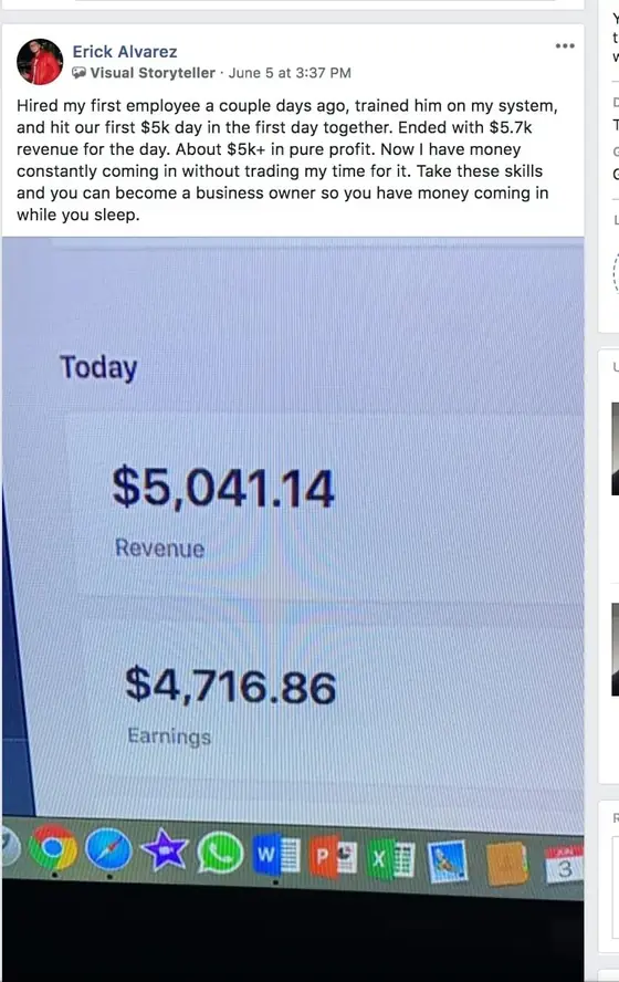 Post from a past student of an earlier Jason Capital program