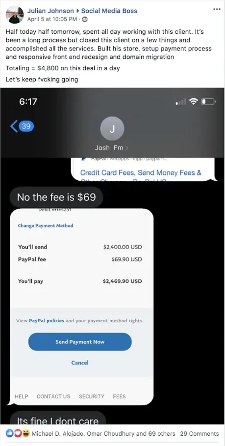 Post from a past student of an earlier Jason Capital program