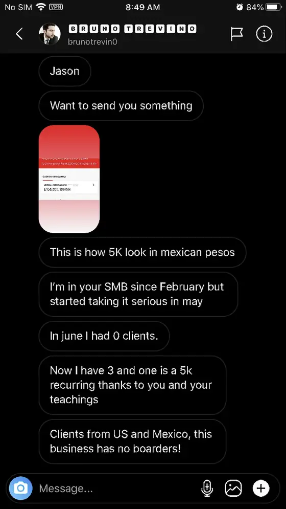 Post from a past student of an earlier Jason Capital program