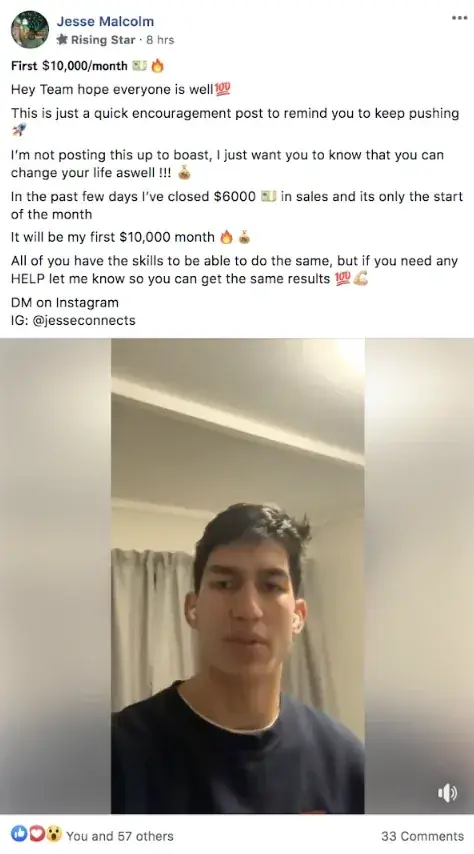 Post from a past student of an earlier Jason Capital program