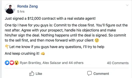 Post from a past student of an earlier Jason Capital program