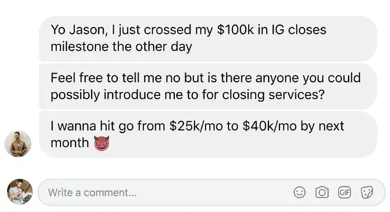 Post from a past student of an earlier Jason Capital program