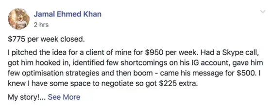 Post from a past student of an earlier Jason Capital program
