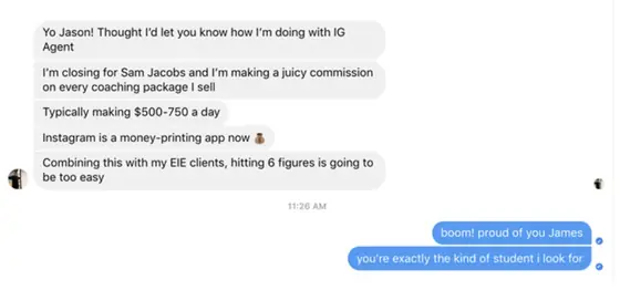 Post from a past student of an earlier Jason Capital program