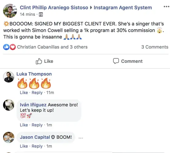 Post from a past student of an earlier Jason Capital program