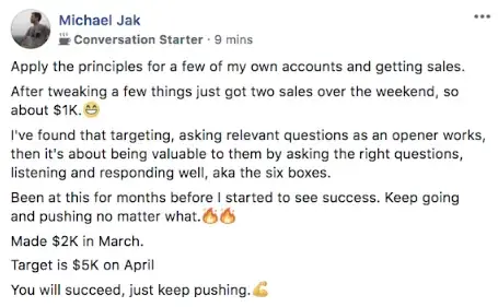 Post from a past student of an earlier Jason Capital program