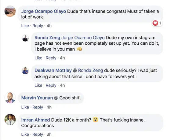 Post from a past student of an earlier Jason Capital program