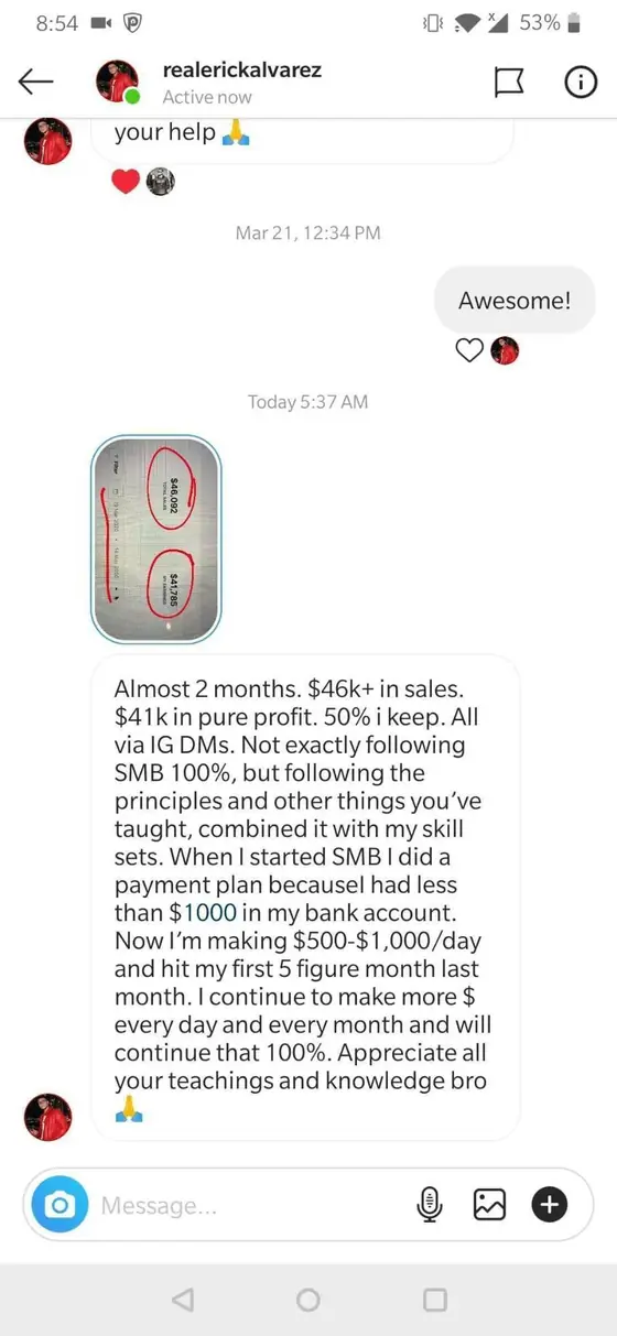 Post from a past student of an earlier Jason Capital program
