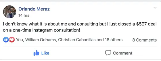 Post from a past student of an earlier Jason Capital program