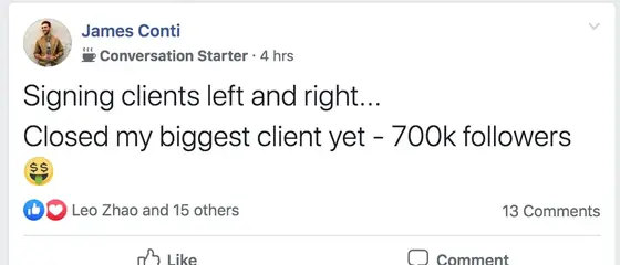 Post from a past student of an earlier Jason Capital program