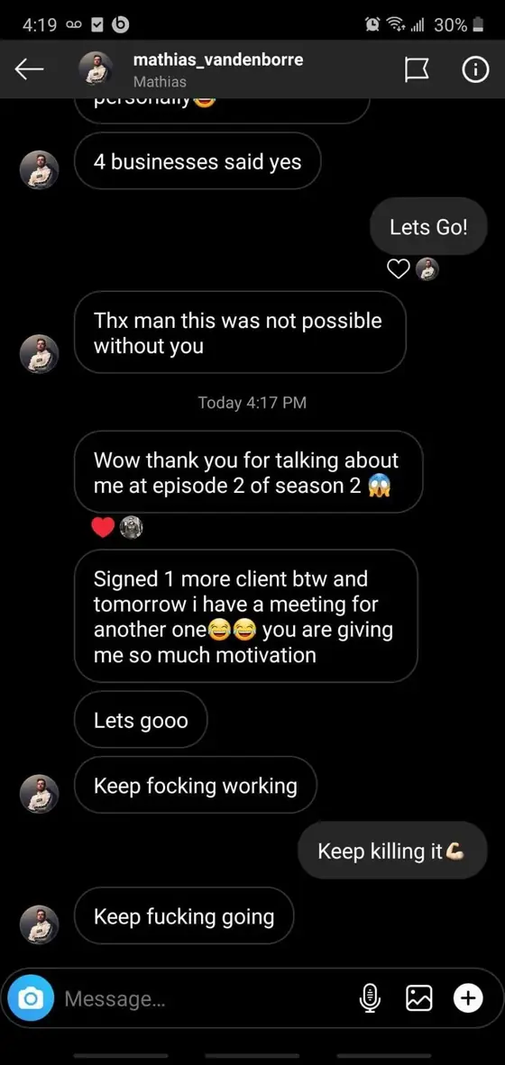 Post from a past student of an earlier Jason Capital program