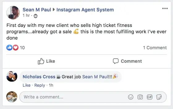 Post from a past student of an earlier Jason Capital program