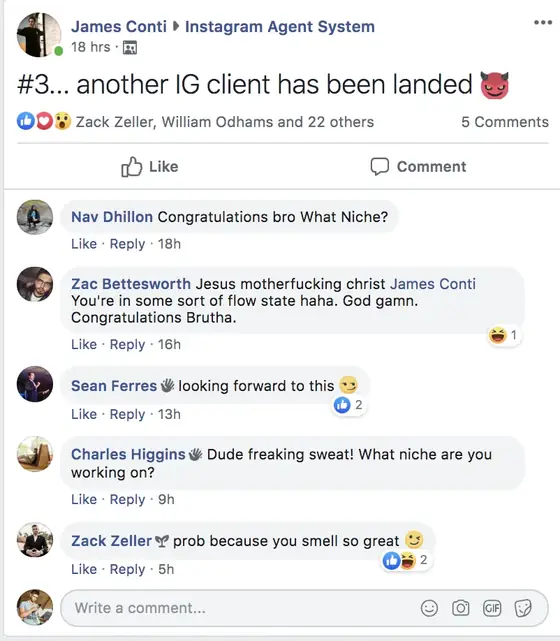 Post from a past student of an earlier Jason Capital program