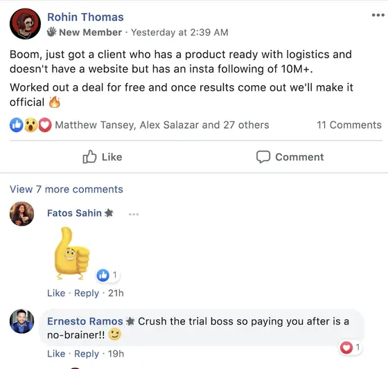 Post from a past student of an earlier Jason Capital program